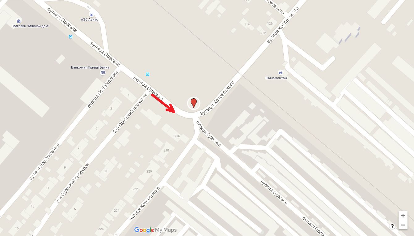 Білборд/Щит, Черкаси, вул. Грушевського - вул.Одеська