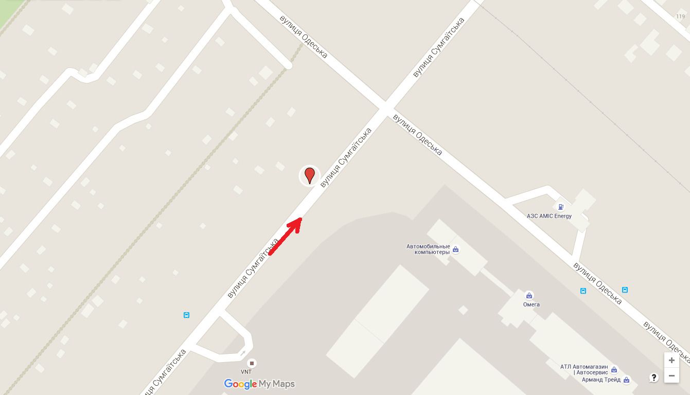 Білборд/Щит, Черкаси, вул. Сумгаїтська - вул.Одеська