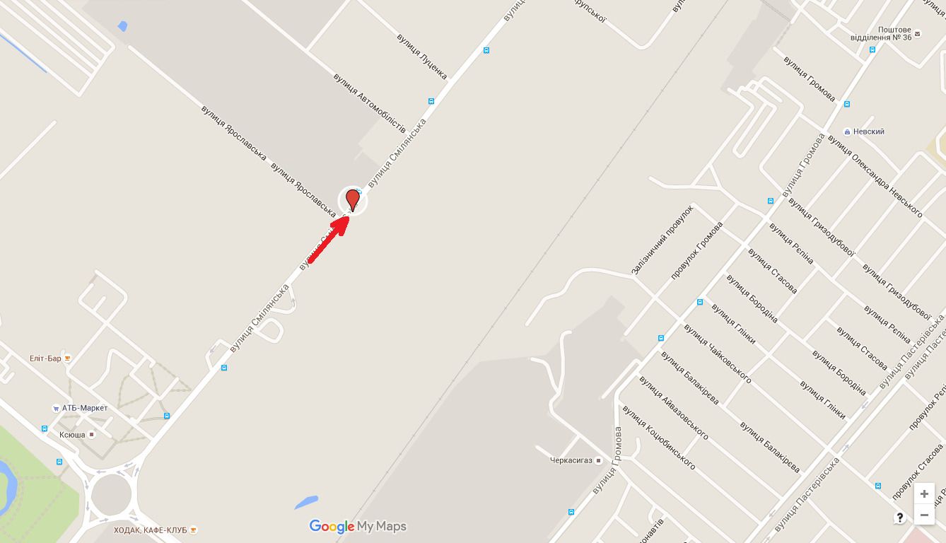 Білборд/Щит, Черкаси, вул. Смілянська,121, біля маг."Промінь"