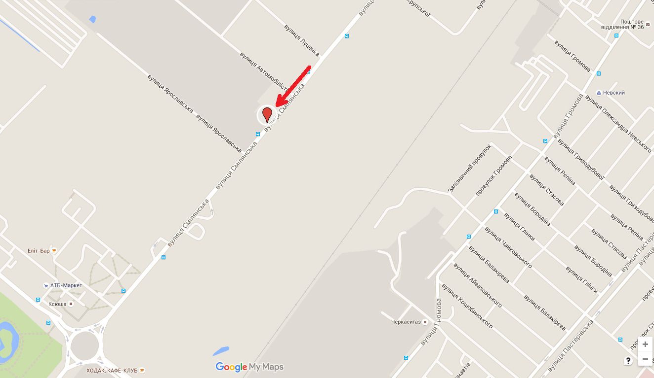 Білборд/Щит, Черкаси, вул. Смілянська, 122, біля ЧПК