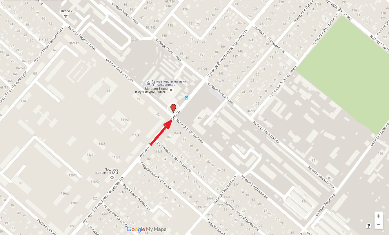 Білборд/Щит, Черкаси, вул. Чорновола - ул Бидгощська (біля ринку)