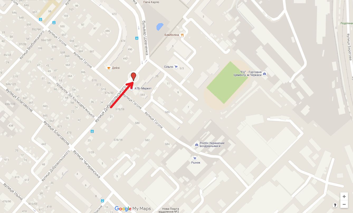 Білборд/Щит, Черкаси, вул. Добровольского, (маг.АТБ)