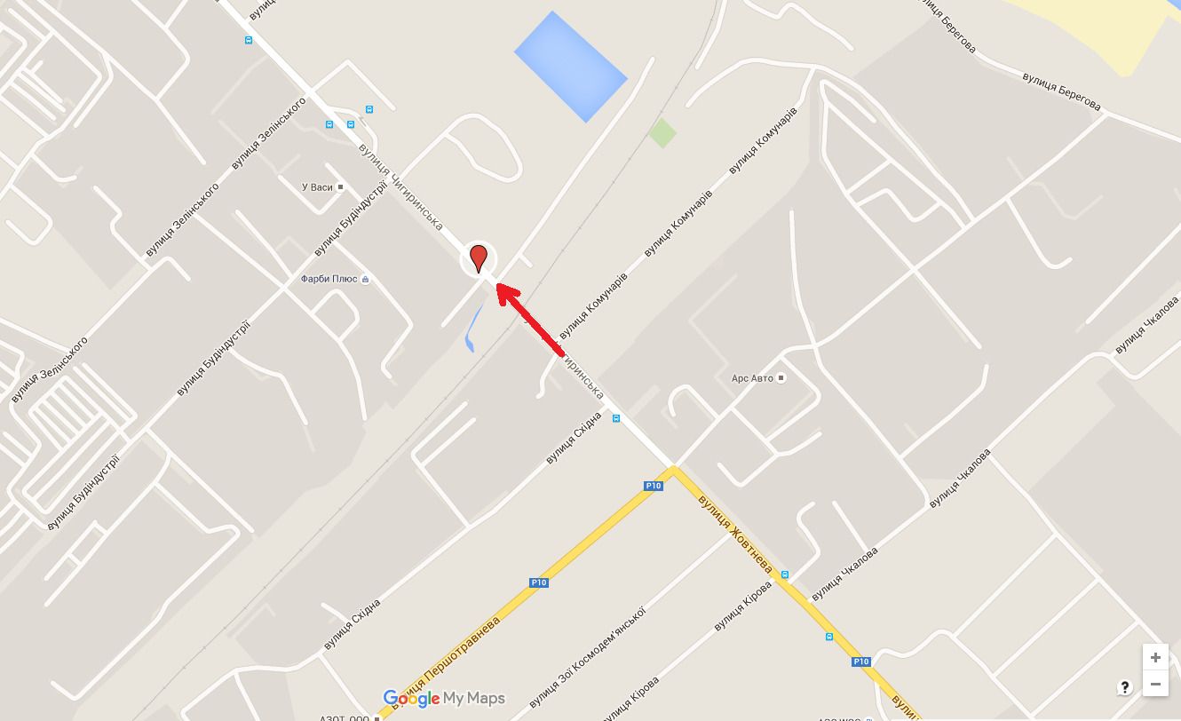 Білборд/Щит, Черкаси, вул.  Чигиринська, 200м від жд переїзду (в'їзд в місто)