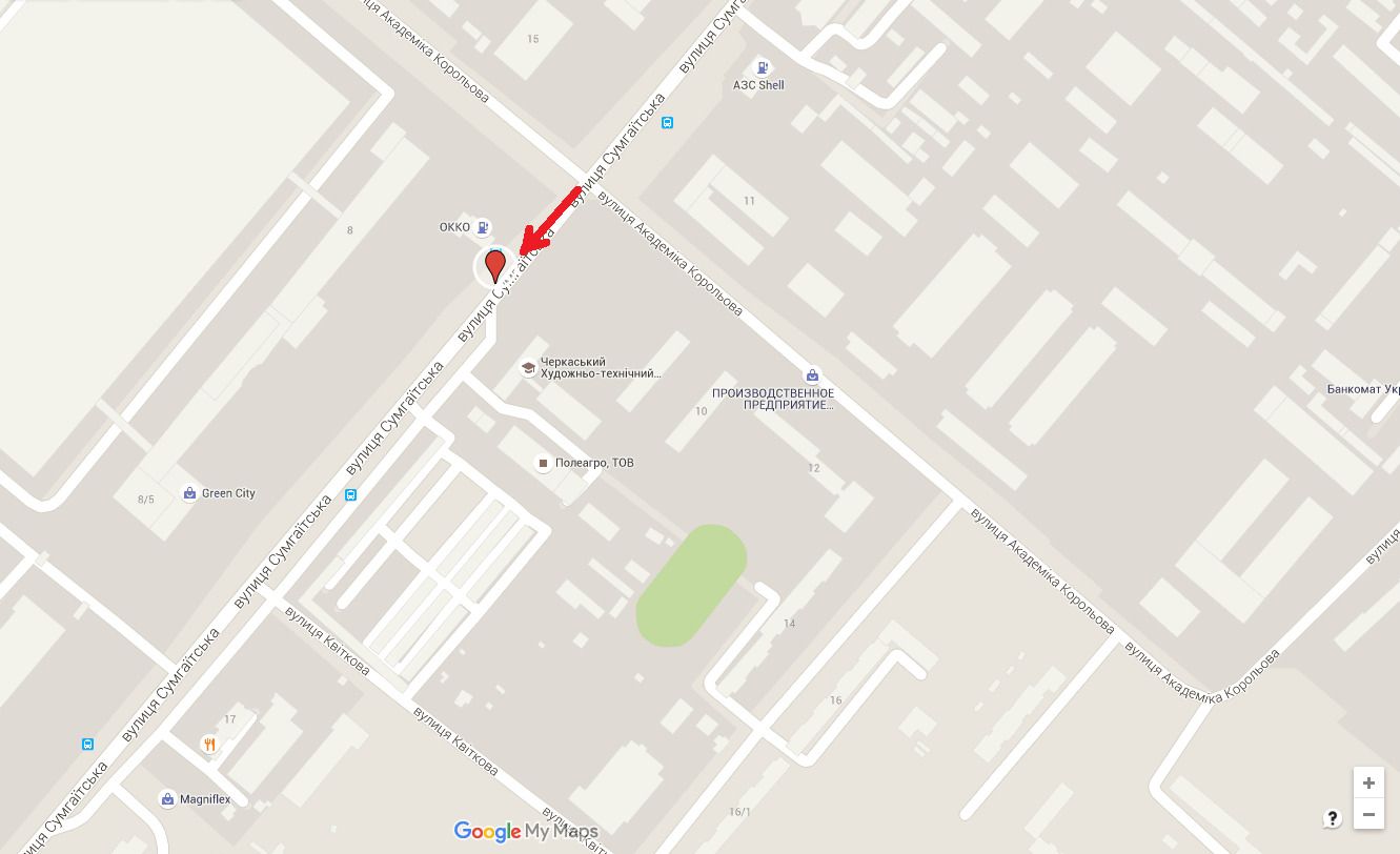 Білборд/Щит, Черкаси, вул. Сумгаїтська, 8 (завод Богдан)