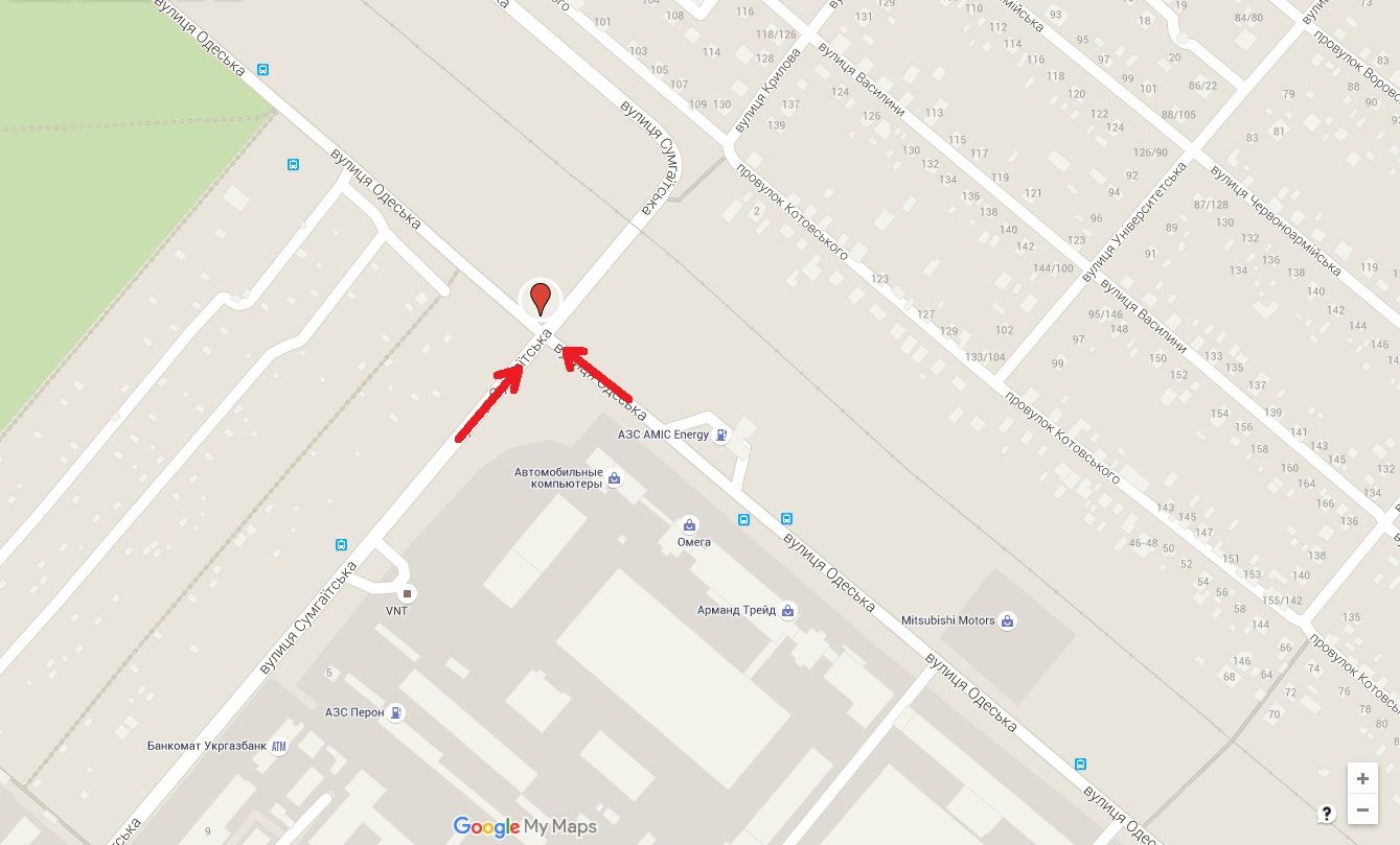 Білборд/Щит, Черкаси, вул. Сумгаїтська -  вул. Одеська