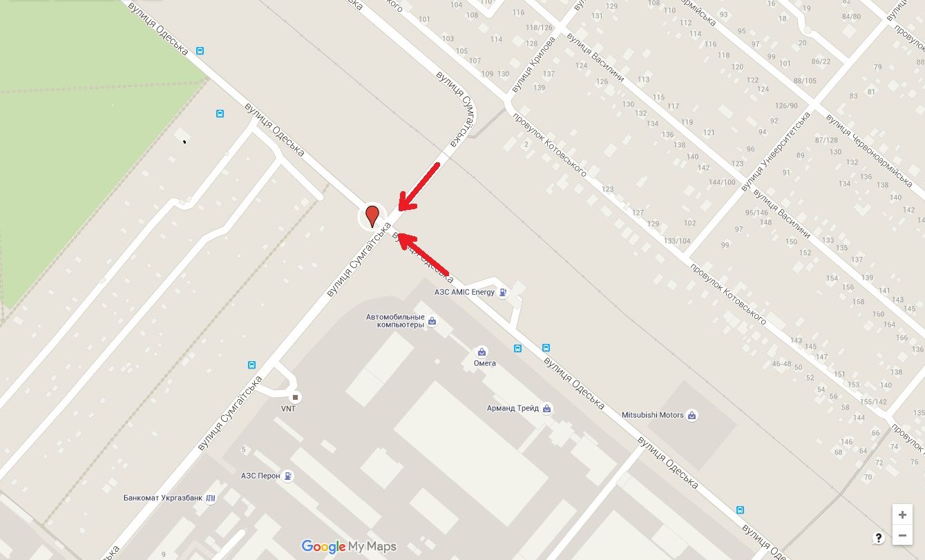 Білборд/Щит, Черкаси, вул. Сумгаїтська -  вул. Одеська