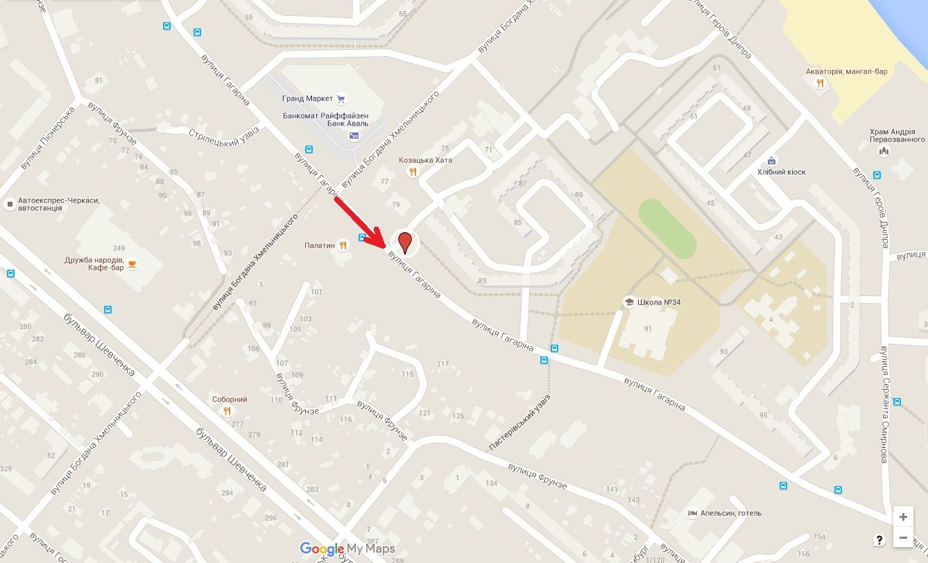 Білборд/Щит, Черкаси, вул. Володимира Великого, 79