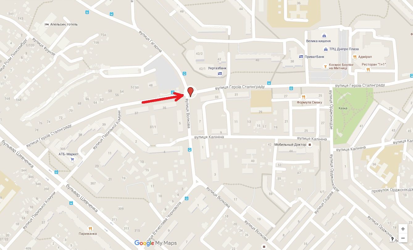 Білборд/Щит, Черкаси, вул. Припортова - вул. Волкова