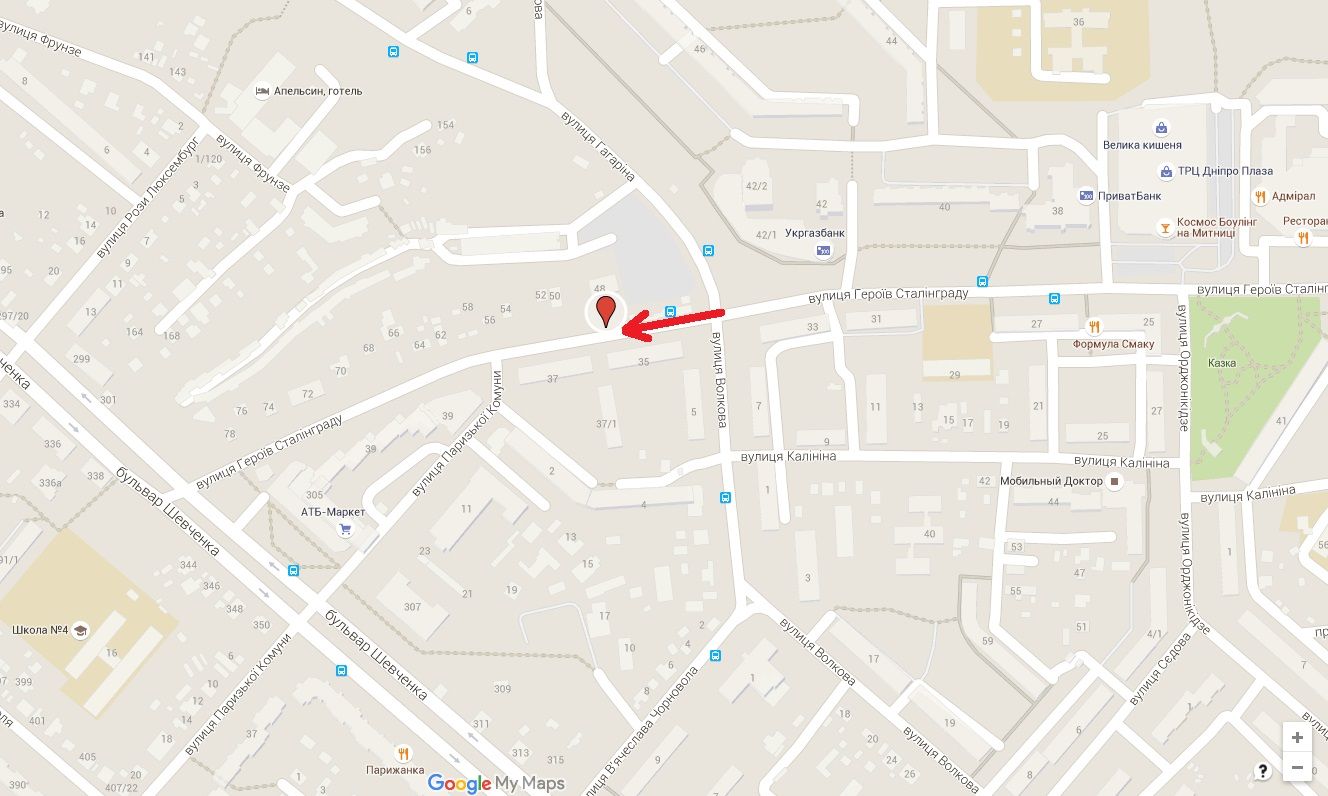 Білборд/Щит, Черкаси, вул. Припортова - вул. Волкова