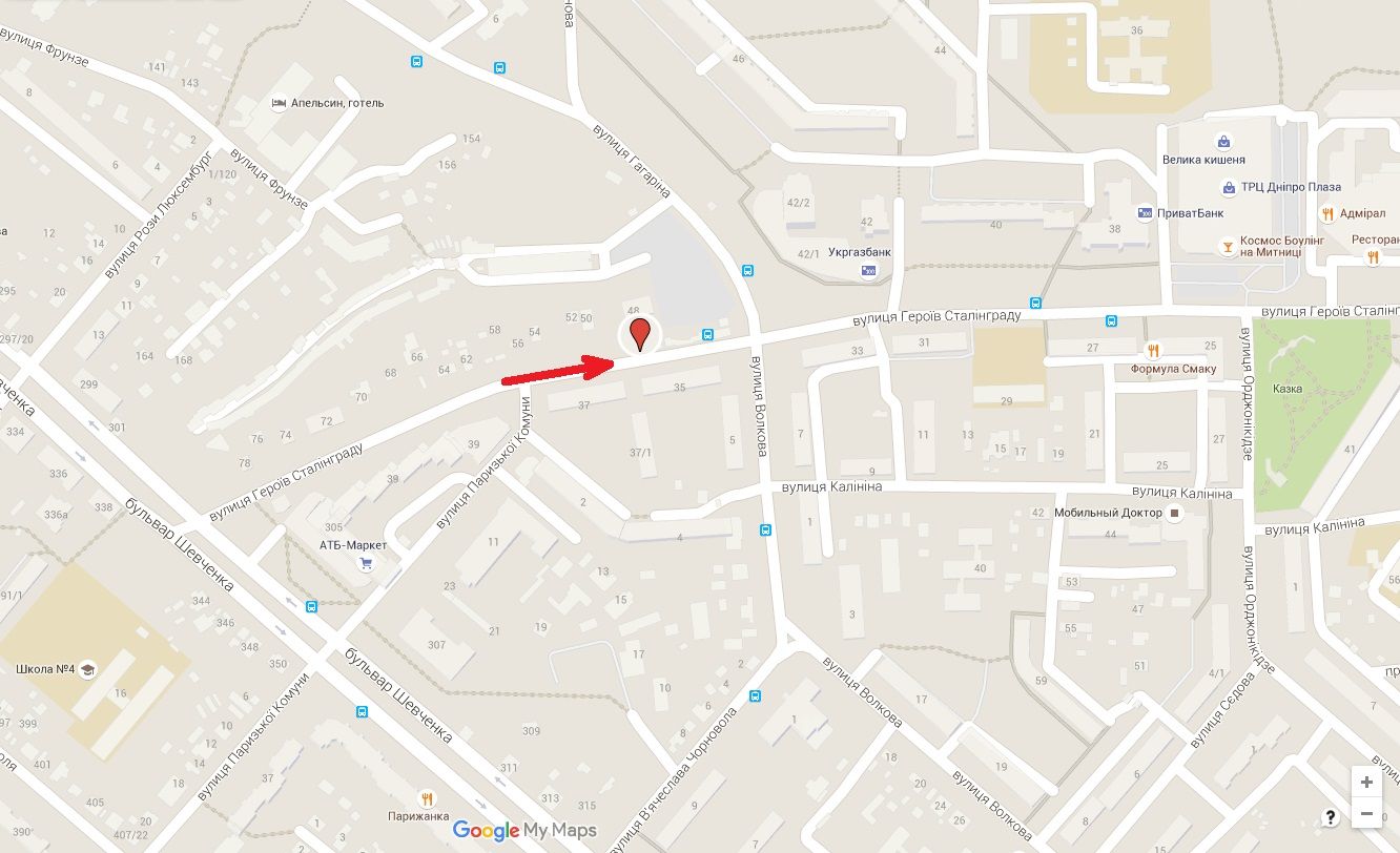 Білборд/Щит, Черкаси, вул. Припортова - вул. Волкова