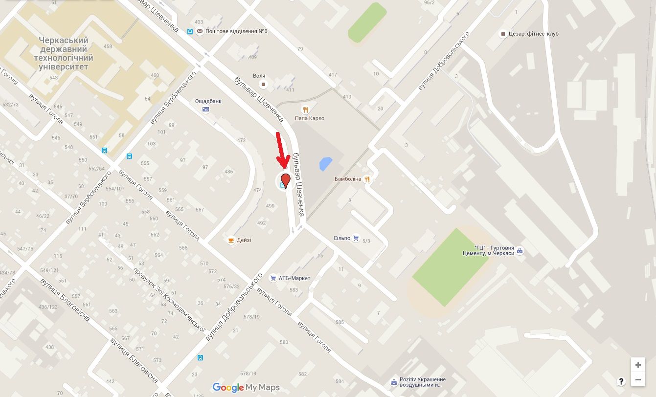 Білборд/Щит, Черкаси, бул. Шевченка , 490