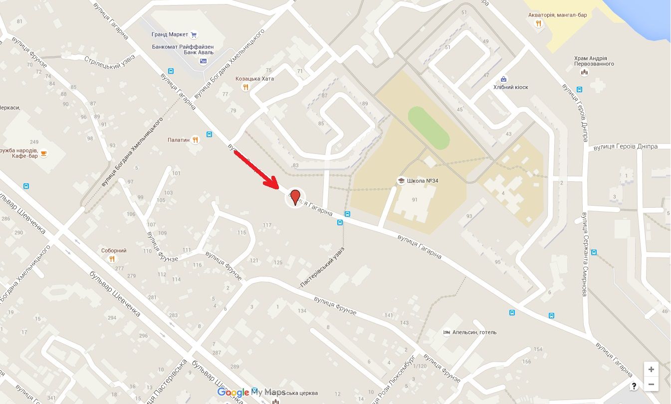 Білборд/Щит, Черкаси, вул. Гагаріна,142 (р-н Гранд-Маркета)