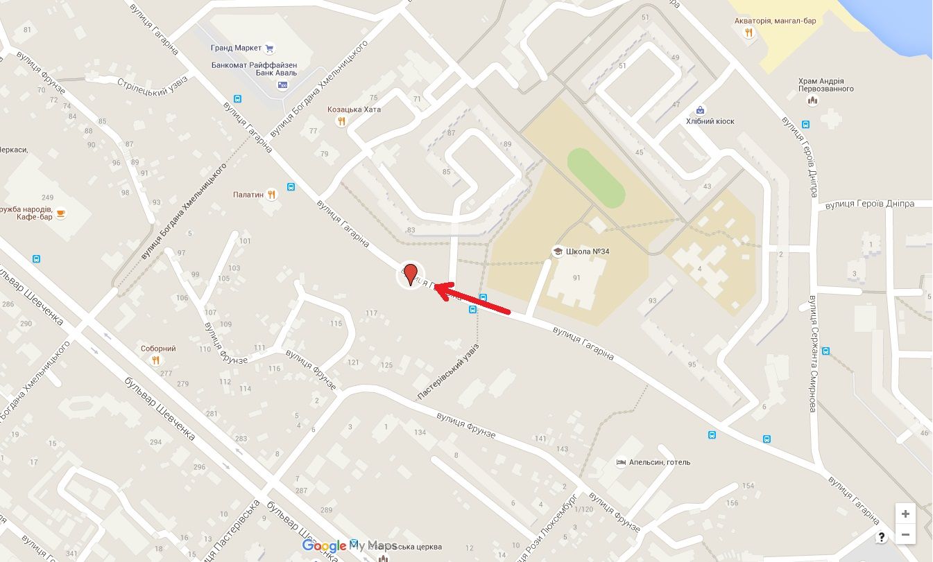 Білборд/Щит, Черкаси, вул. Гагаріна,142 (р-н Гранд-Маркета)