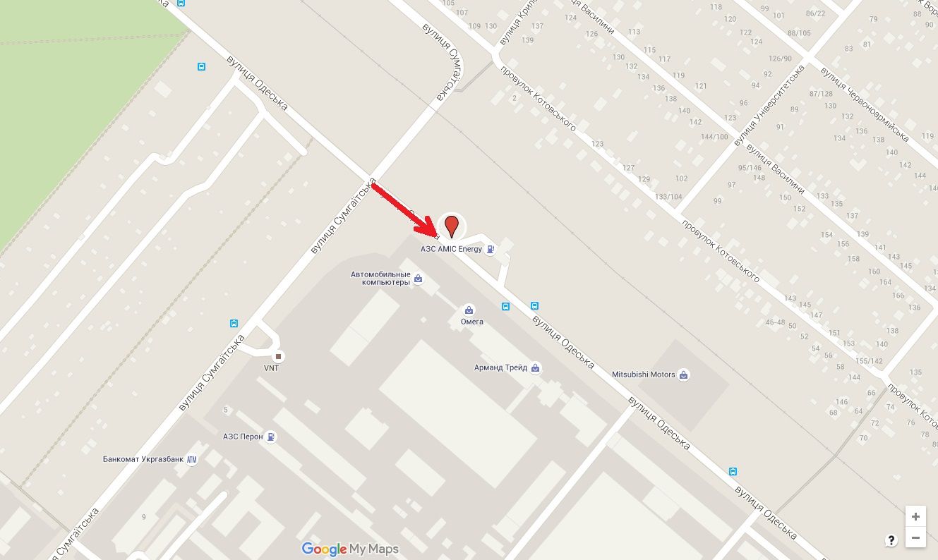 Білборд/Щит, Черкаси, вул. Одеська - вул. Сумгаїтська (біля АЗС"Amic")