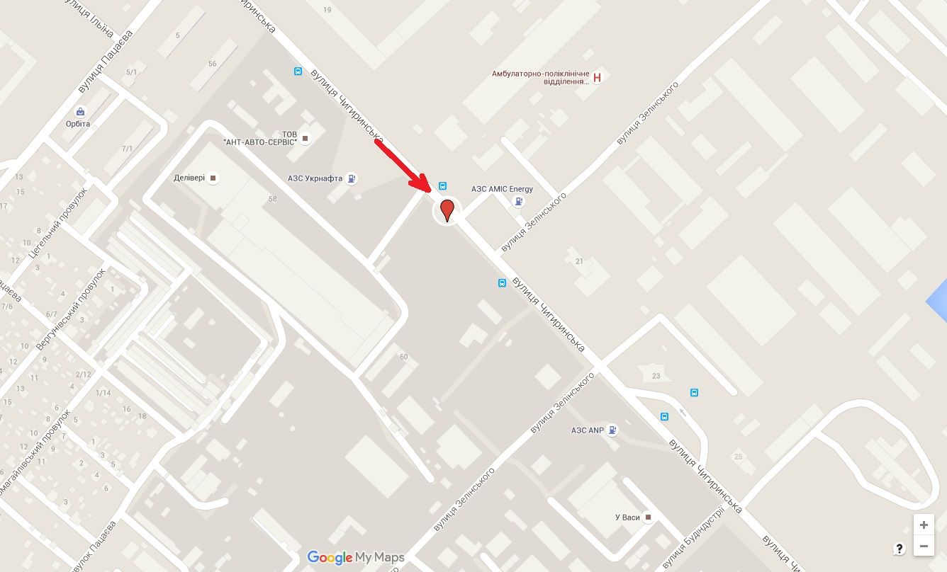 Білборд/Щит, Черкаси, вул. Чигиринська,62   (напроти АЗС Amic)