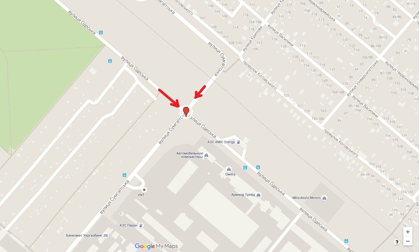 Білборд/Щит, Черкаси, вул. Одеська - вул. Сумгаїтська