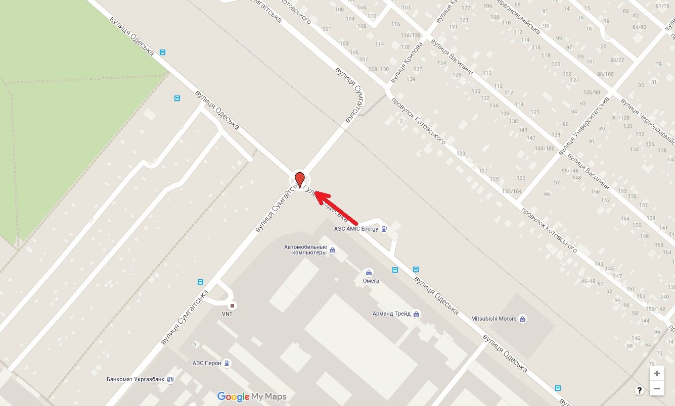 Білборд/Щит, Черкаси, вул. Одеська - вул. Сумгаїтська