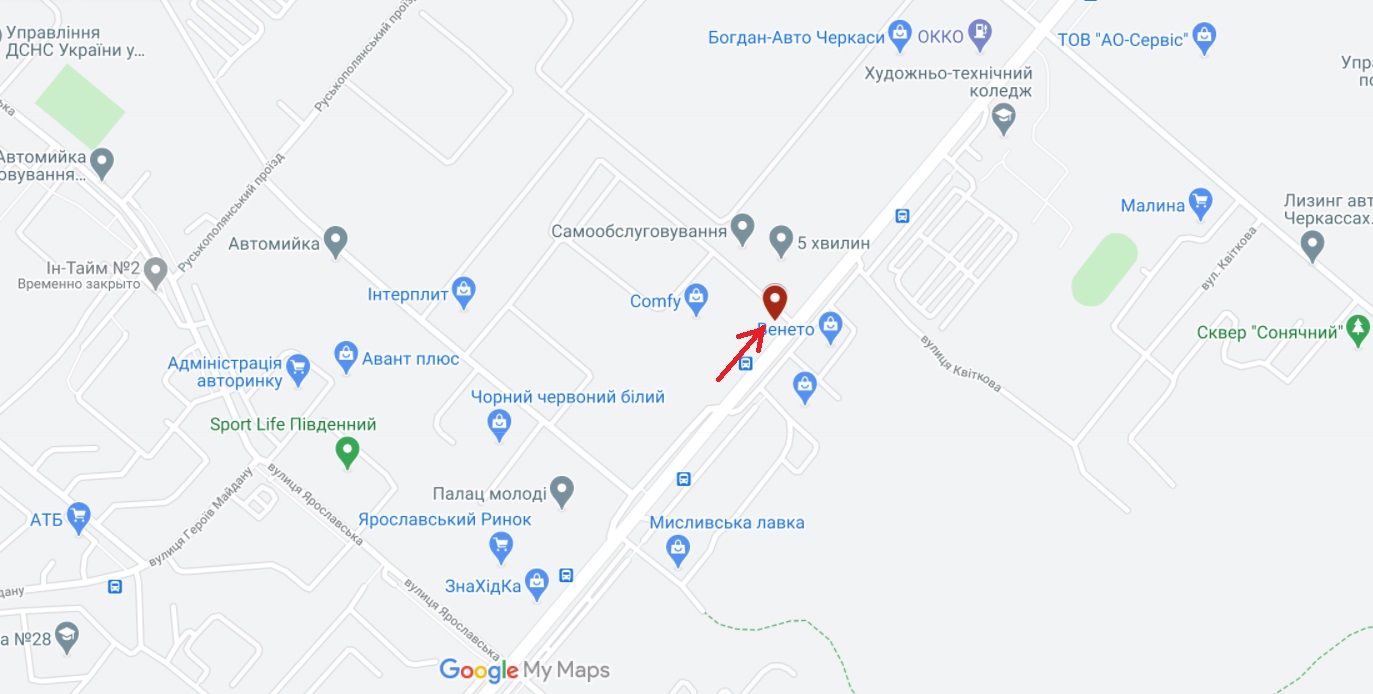 Білборд/Щит, Черкаси, вул. Сумгаїтська, 10 (ТЦ Фуршет)