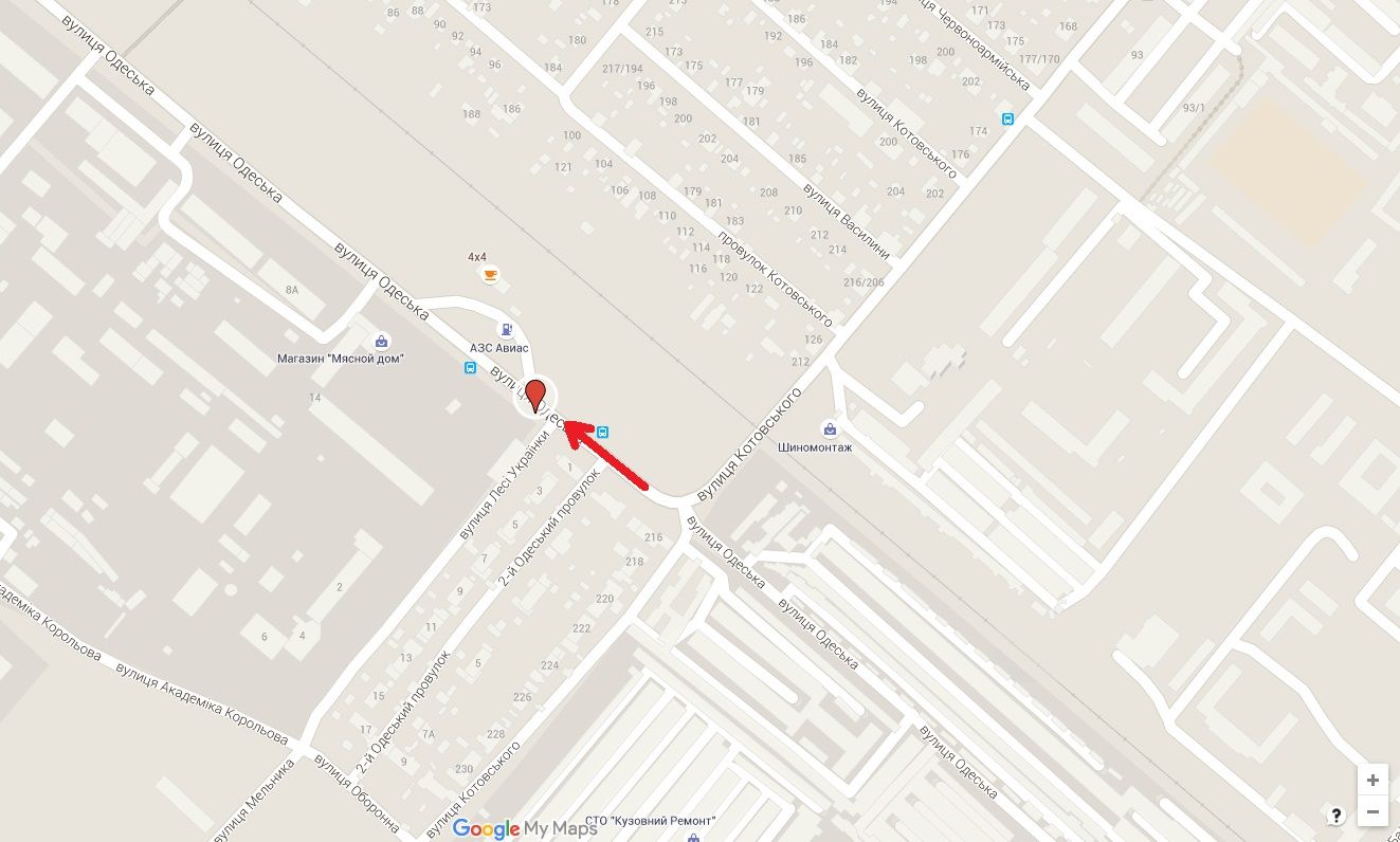 Білборд/Щит, Черкаси, вул. Одеськая, 20  (маг. Файномаркет)