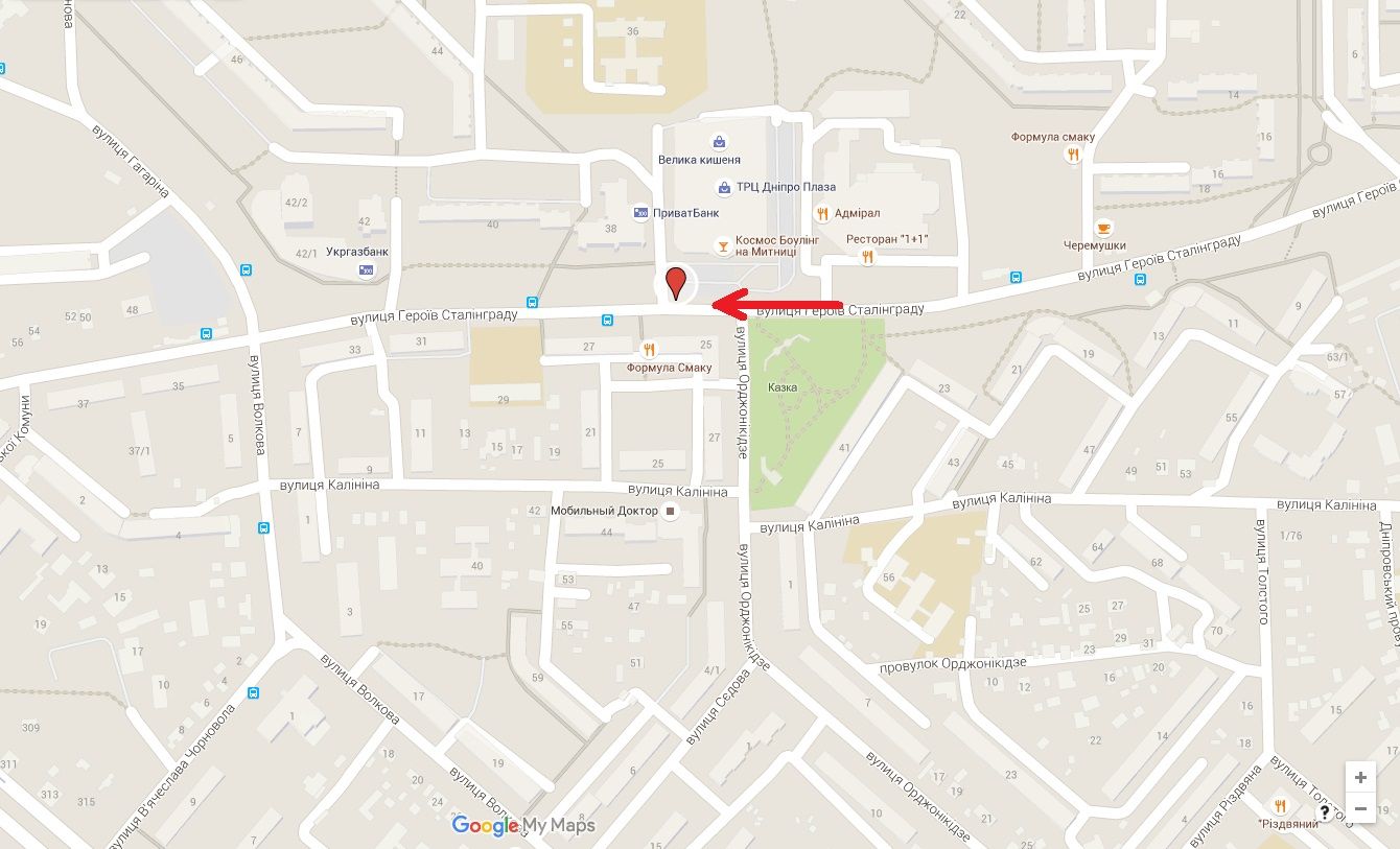Билборд/Щит, Черкассы, вул. Припортова, 38 (ТРЦ Дніпроплаза)