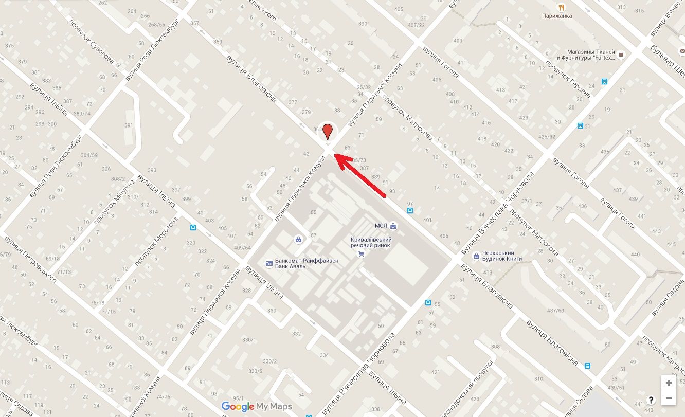 Білборд/Щит, Черкаси, вул. Благовісна – вул. Кривалівська