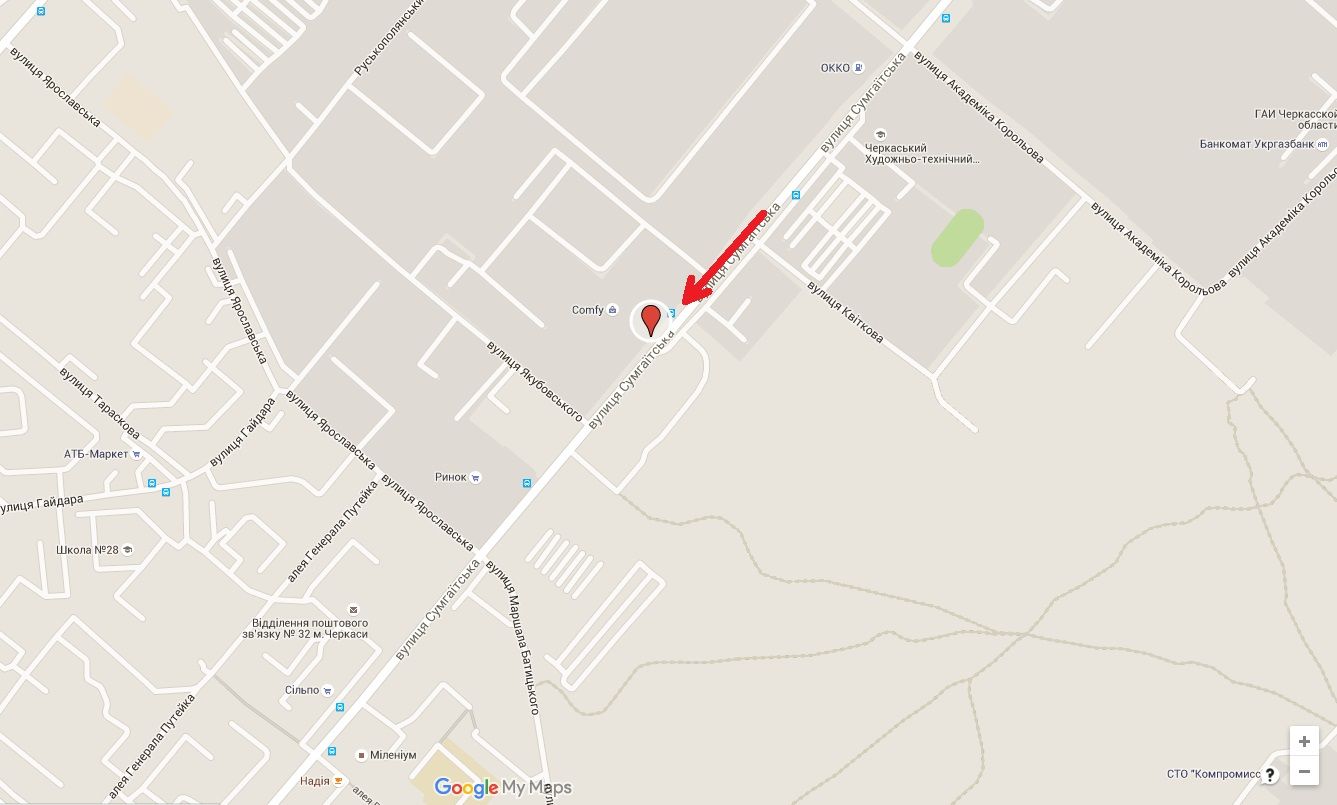 Білборд/Щит, Черкаси, вул. Сумгаїтська (ТЦ Фуршет)