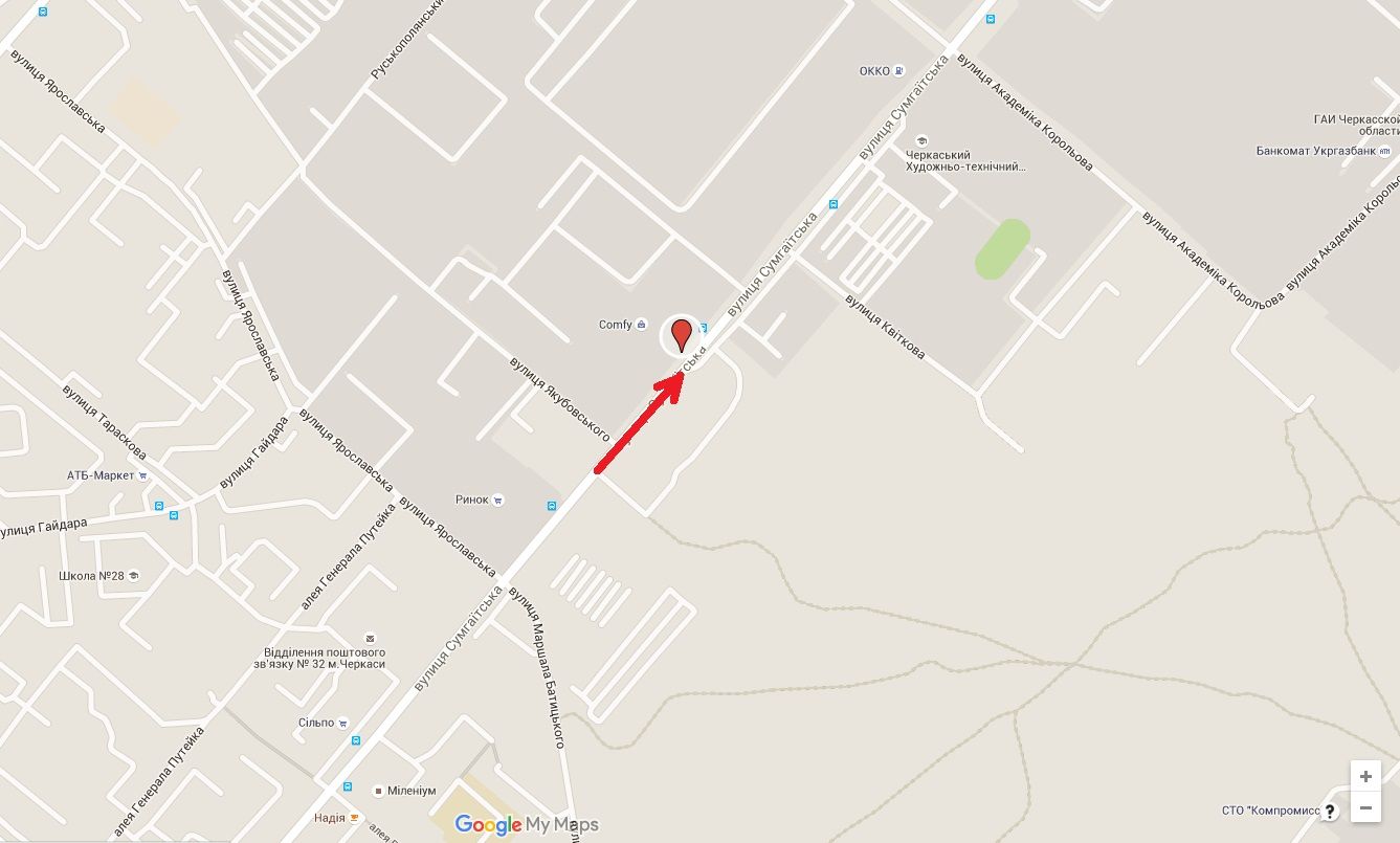 Білборд/Щит, Черкаси, вул. Сумгаїтська (ТЦ Фуршет)