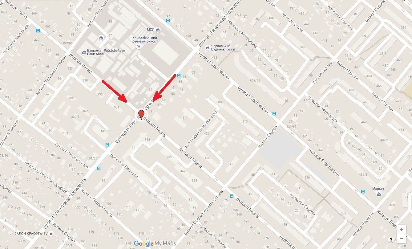 Білборд/Щит, Черкаси, вул. Чорновола – вул. Надпільна