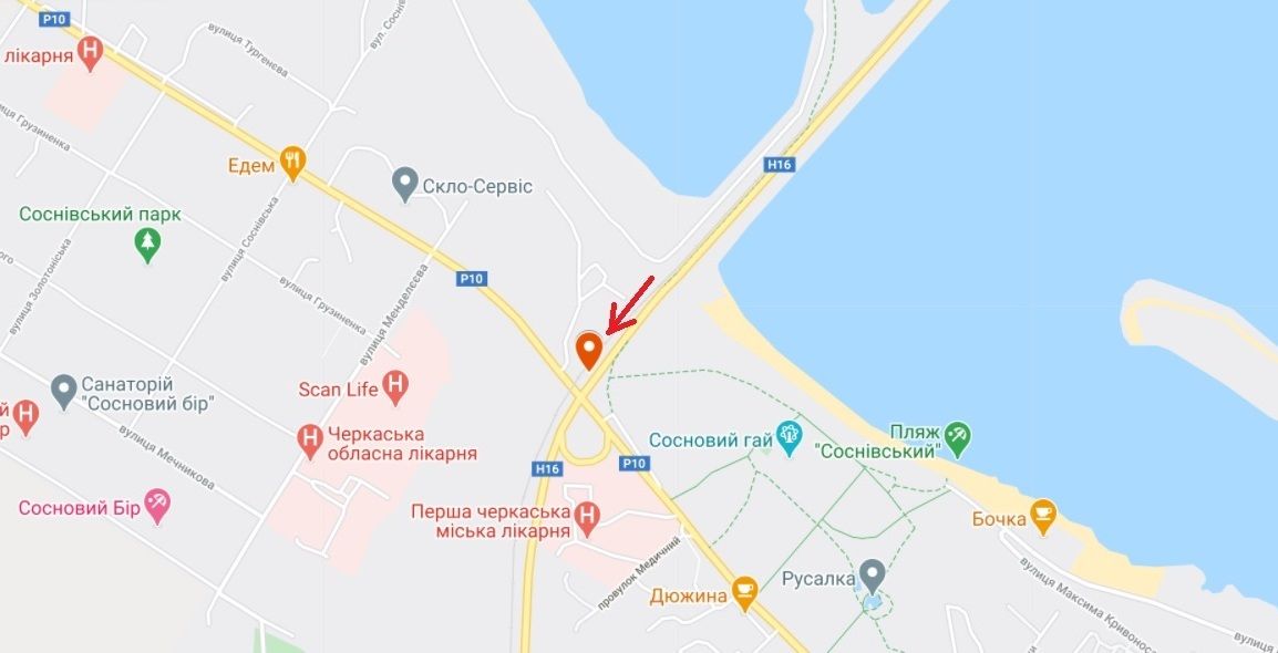 Білборд/Щит, Черкаси, Золотоніське шосе, біля дамби_в'їзд в місто