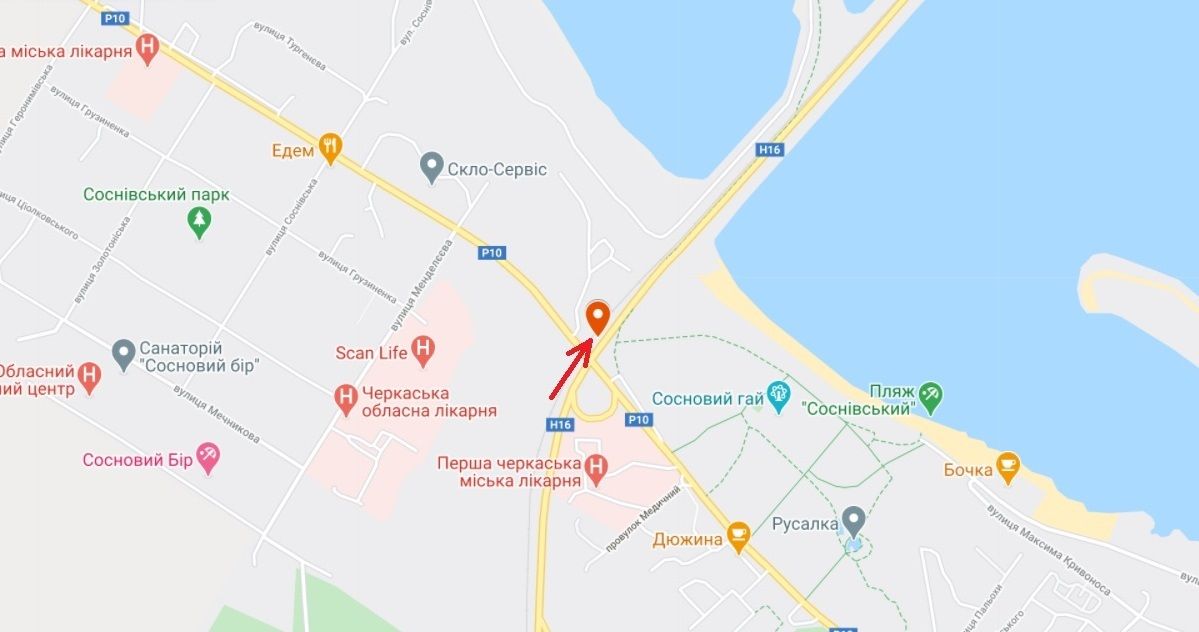 Білборд/Щит, Черкаси, Золотоніське шосе, біля дамби_виїзд з міста