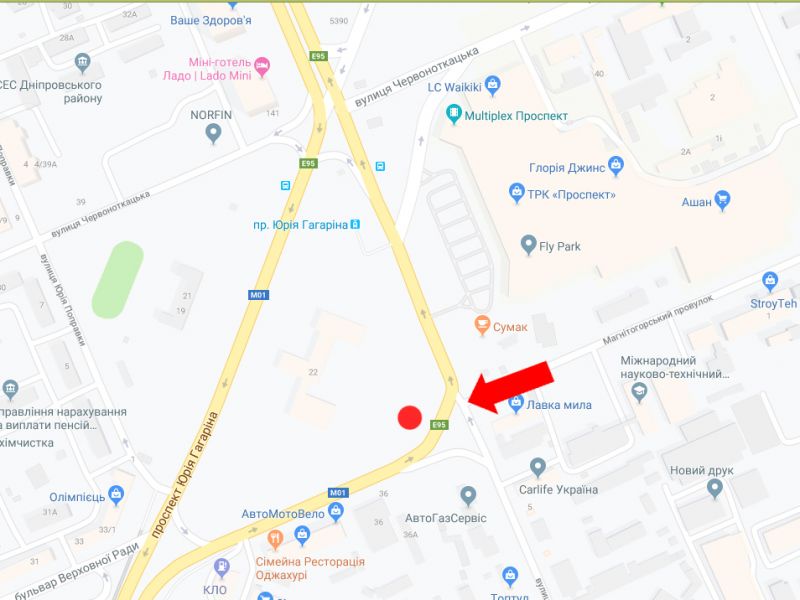 Білборд/Щит, Київ, Верховної Ради бул., 36, перед ТЦ "Проспект", супермаркетами "Фокстрот", "Ашан"