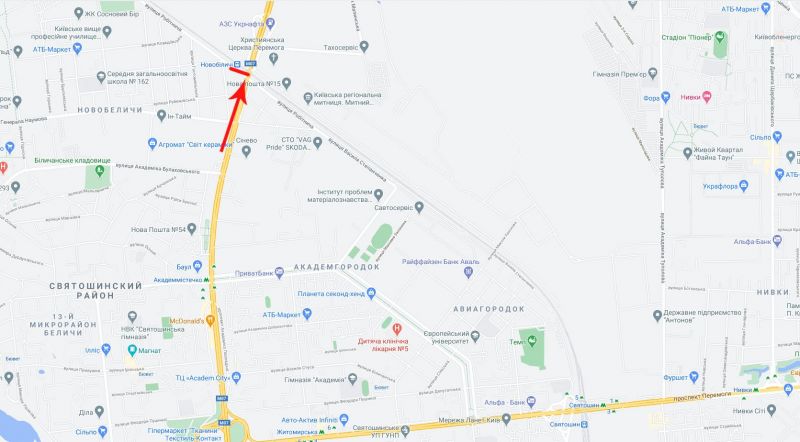 Суперсайт/Мегаборд, Киев, Палладіна Академіка пр-т /вул. Робітнича, рух в напрямку Голосіївський Парк