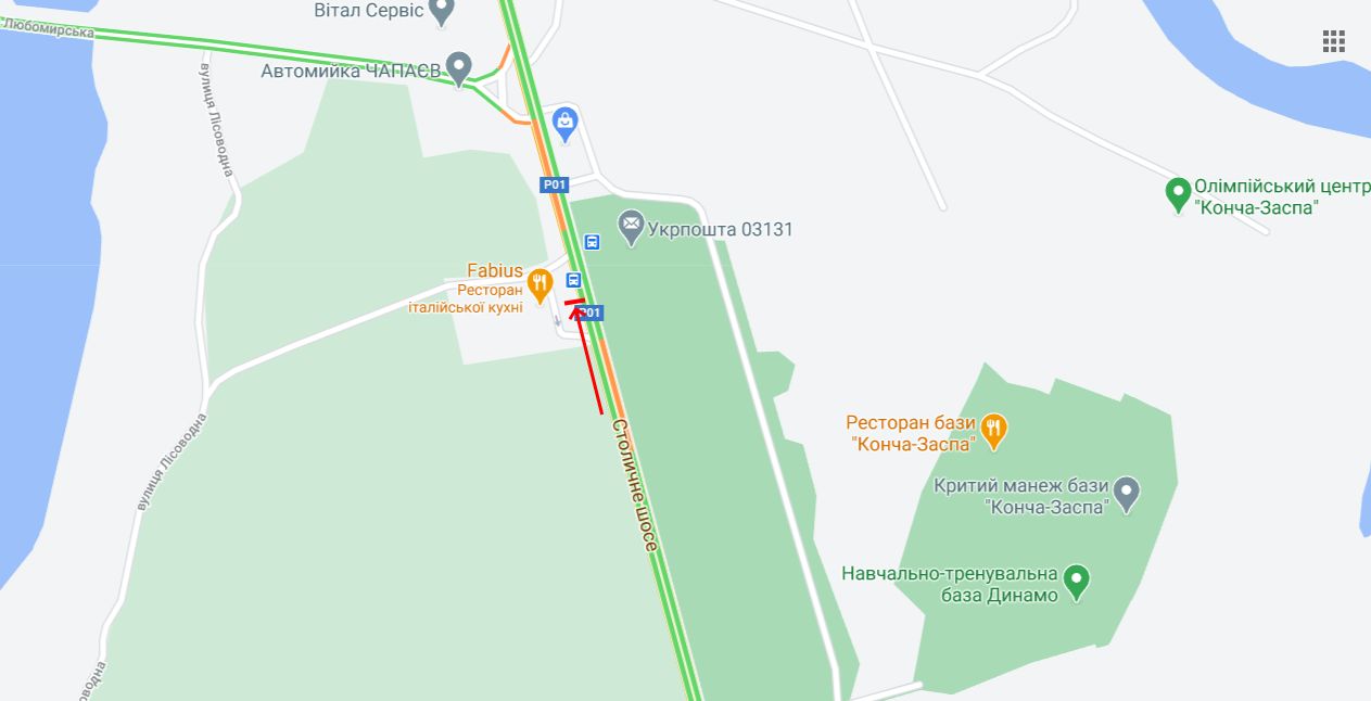 Ролер/Призматрон, Київ, Столичне шосе, 70 у напрямку центру (ресторан Фабіус, база Динамо)