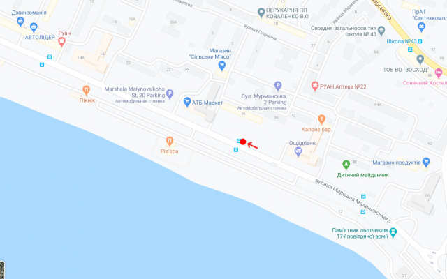 Реклама на остановках, Днепр, Вул.Маршала Малиновського, біля буд.36/ул. Малиновского, 36