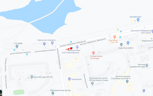 Реклама на остановках, Днепр, Вул.Набережна Заводська, біля буд.133/ул. Набережная Заводская, 133