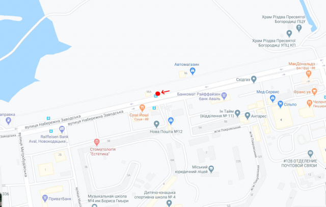 Реклама на остановках, Днепр, Вул.Набережна Заводська, біля буд.98А/ул. Набережная Заводская, 98 А