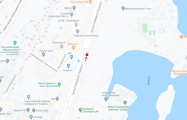 Реклама на остановках, Днепр, Вул.Набережна Перемоги, навпроти буд.26/ул. Набережная Победы, напротив д. №26