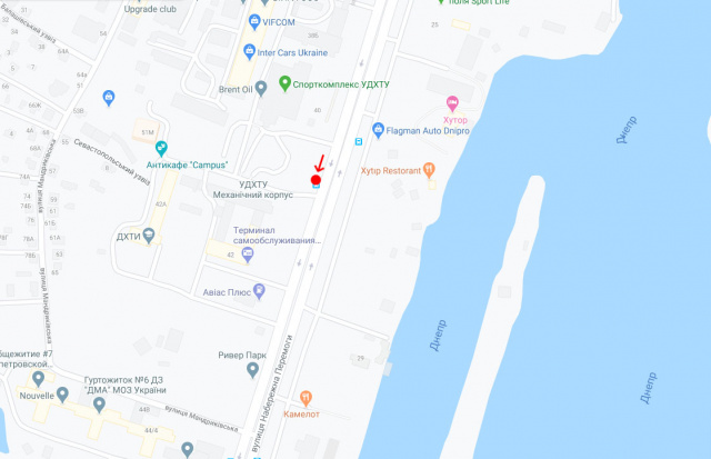 Реклама на остановках, Днепр, Вул.Набережна Перемоги, біля буд.40/ул. Набережная Победы, 40