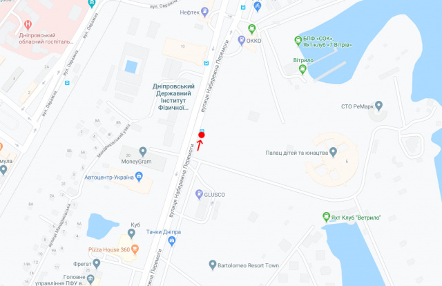 Реклама на остановках, Днепр, Вул.Набережна Перемоги, біля буд.5/ул. Набережная Победы, 5