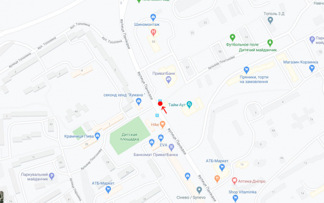Реклама на зупинках, Дніпро, Вул.Панікахи, біля буд.59/ул. Паникахи, 59