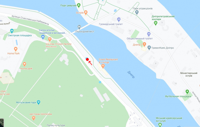 Реклама на остановках, Днепр, Вул.Січеславська Набережна, біля буд.61/ул. Набережная Ленина, 61