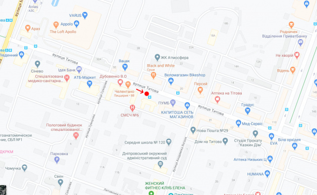 Реклама на остановках, Днепр, Вул.Титова, біля буд.27/ул.Титова, 27