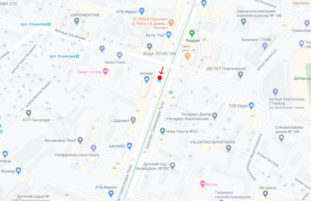 Реклама на зупинках, Дніпро, Пр.Олександра Поля, біля буд.22/пр.Кирова, 22