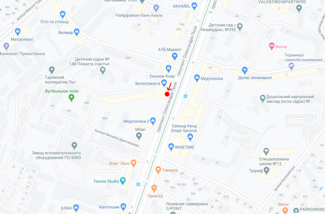 Реклама на остановках, Днепр, Пр.Олександра Поля, біля буд.22/пр.Кирова, 42