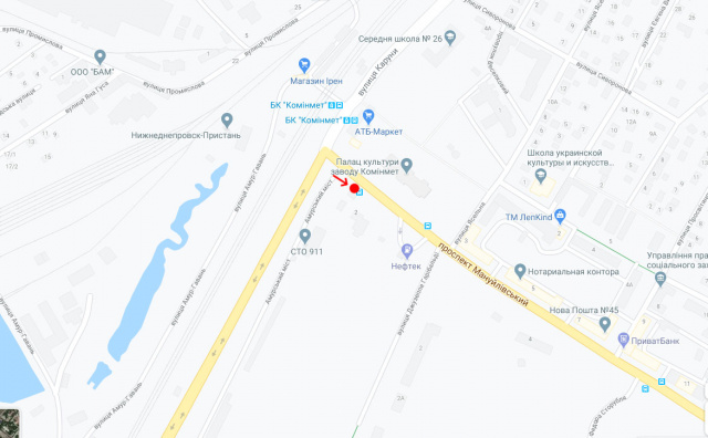 Реклама на остановках, Днепр, У районі пр.Мануйлівського, буд.2/В районе пр.Воронцова, 2