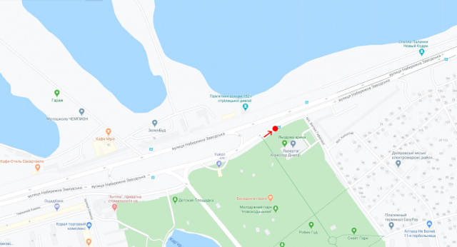 Реклама на остановках, Днепр, Вул.Набережна Заводська, біля буд.№53/ул.Набережная Заводская, 53