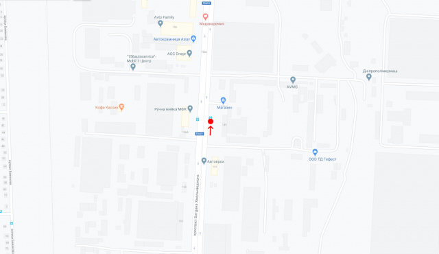 Реклама на остановках, Днепр, Пр.Б.Хмельницького, біля буд.153А/ул. Героев Сталинграда, 153 А