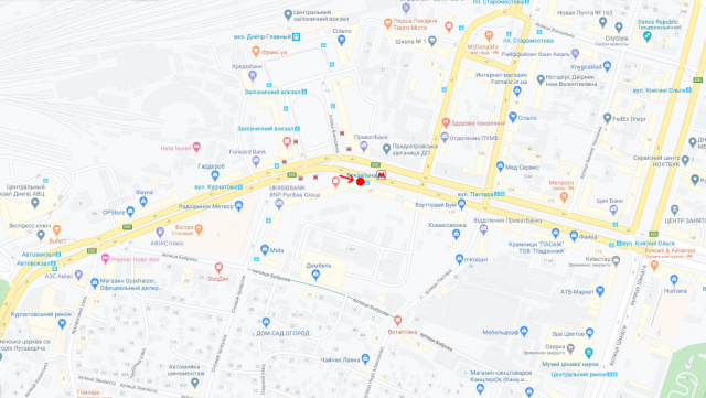 Реклама на остановках, Днепр, Пр.Дмитра Яворницького, біля буд.121/пр.К.Маркса, 121