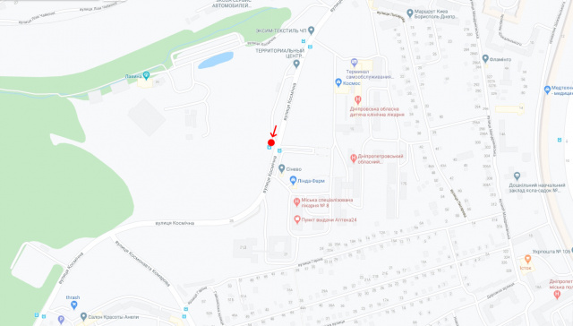 Реклама на остановках, Днепр, у районі вул.Космічної, 13/в районе ул.Космической, д.13