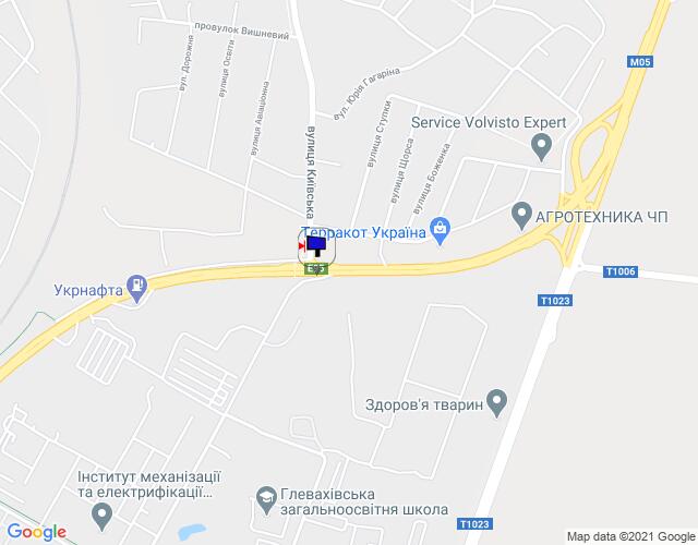 Билборд/Щит, Трассы, смт. Глеваха, траса М-05 Київ-Одеса, км 27+100 ліво, через 460м після АЗС Укрнафта та через 90м після автобусної зупинки, за 610м до розв'язки на м. Васильків